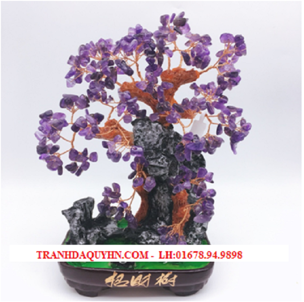 cây tài lộc đá thạch anh tím